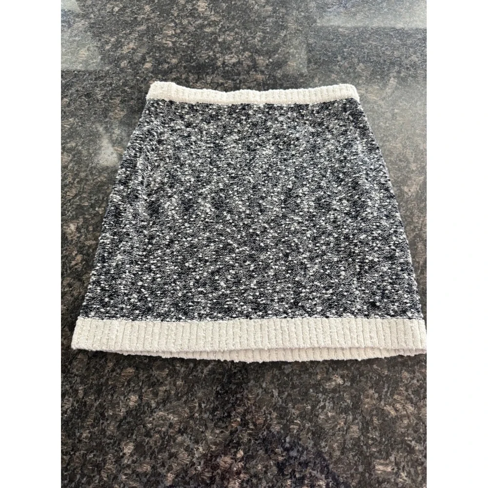 Cinq a Sept Adalee Skirt Navy Ivory Knit Tweed‎ Mini ZK933A8185Z Womens Size M